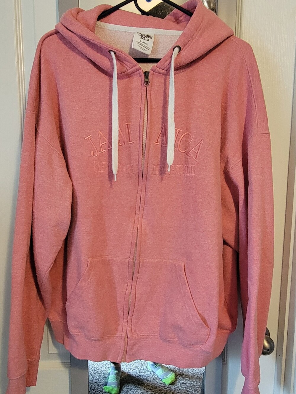Jamaica Zip-Up Hoodie Jacket - Pink
